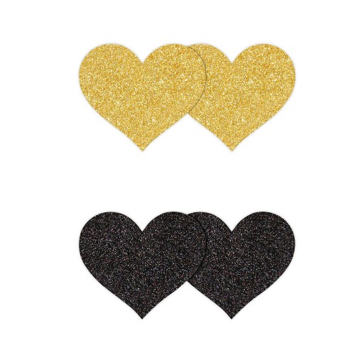 Nipple Stickers Glitter Hearts - 4-Pack
