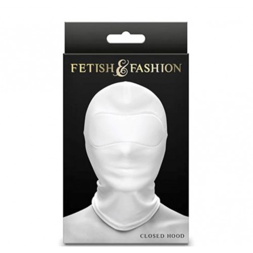 Closed Hood White - Vit Heltäckande Huva För Sinneslek