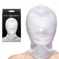 Closed Hood White - Vit Heltäckande Huva För Sinneslek