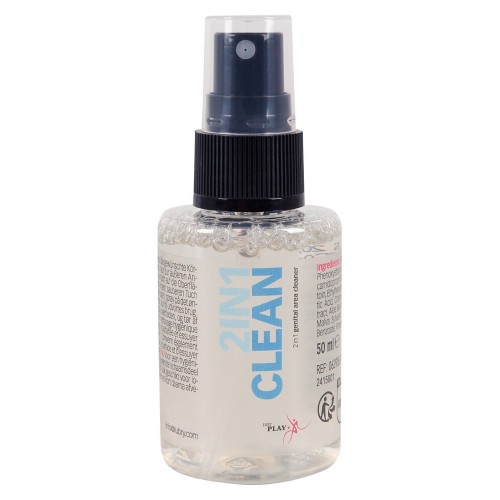 2-in-1 Clean Spray för intimområde och sexleksaker 50ml – vegansk och alkoholfri med aloe vera