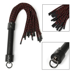 Genuine Leather Knot Flogger - Läderpiska 55cm