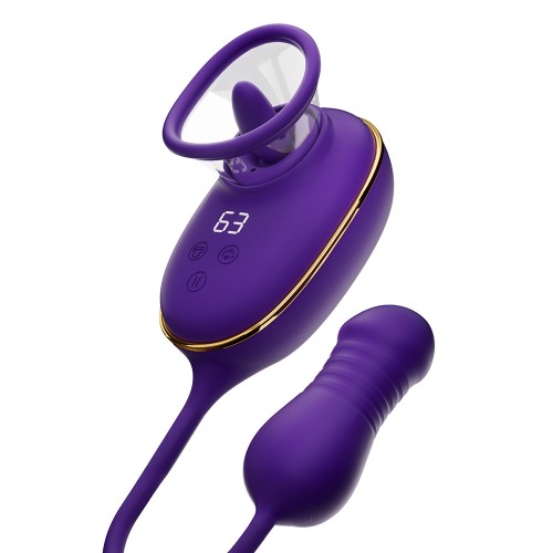 Licking Clit Pump & Anal Thrusting Stimulator