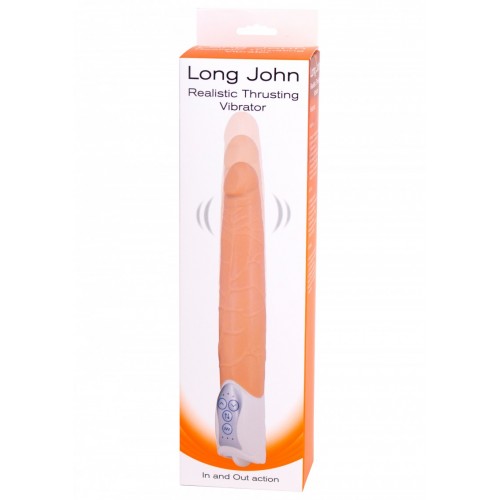 Long John Realistic Thrusting Vibrator - Natur