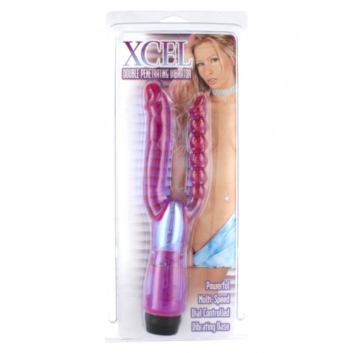 Double Penetrating Vibrator - Lila