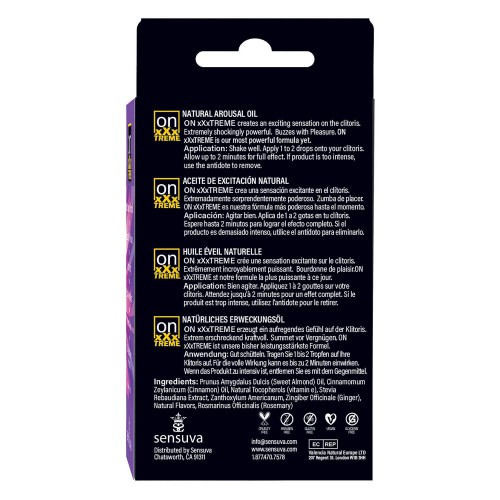Sensuva - ON Xxxtreme Arousal Oil 5ml - Extra Stark Klitorisstimulans