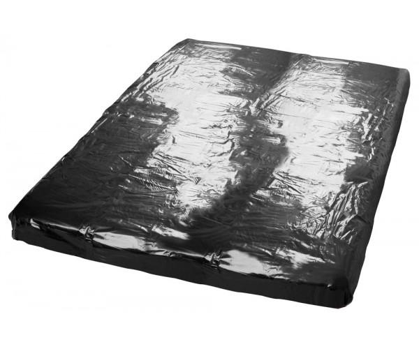 Dra-på-Lakan I Vinyl - För Kladdiga Lekar160x200 - Svart