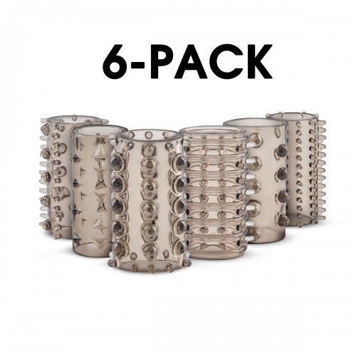Power Penis Sleeve Set - 6-Pack - Smoke Power Penis Sleeve Set - 6-Pack - Smoke