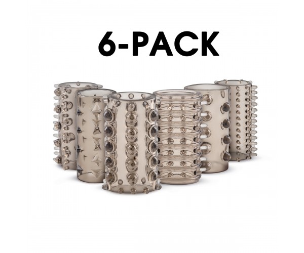 Power Penis Sleeve Set - 6-Pack - Smoke