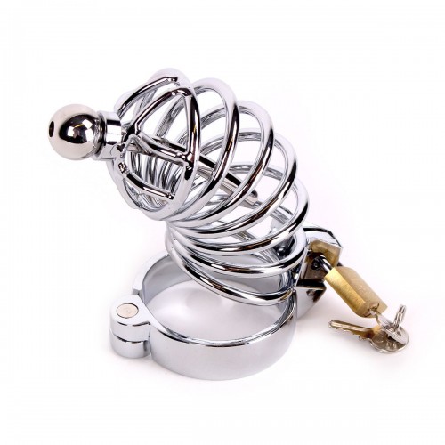 Chastity Metal Cage With Penis Plug 11,5 cm