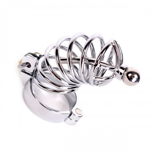Chastity Metal Cage With Penis Plug 11,5 cm