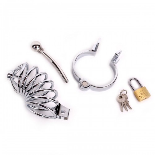 Chastity Metal Cage With Penis Plug 11,5 cm