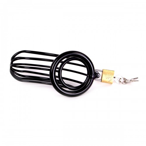 Chastity Metal Cage 12 cm - Svart Kyskhetsbur