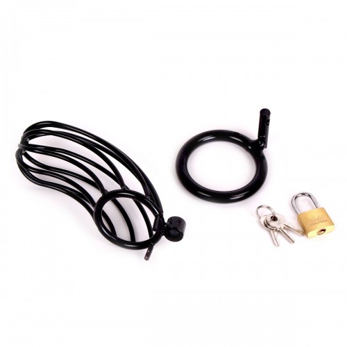 Chastity Metal Cage 12 cm - Svart Kyskhetsbur