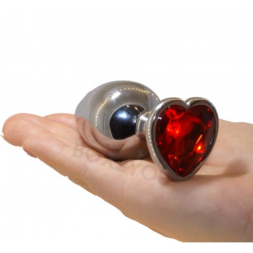 Intimate Anal Metal Jewelry Large - Rött Hjärta