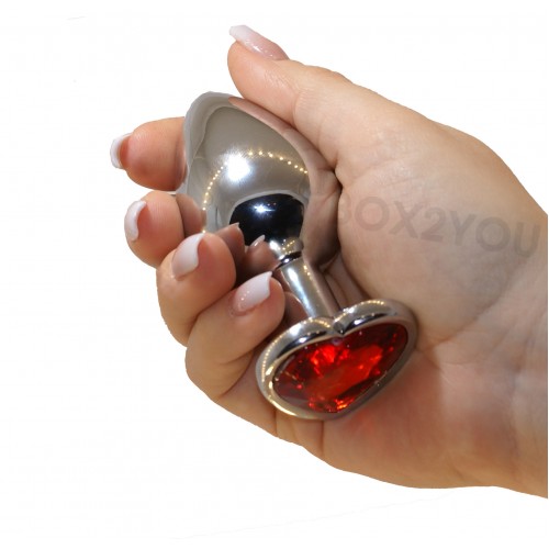 Intimate Anal Metal Jewelry Large - Rött Hjärta