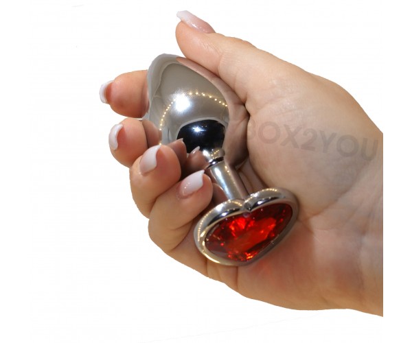 Intimate Anal Metal Jewelry Large - Rött Hjärta