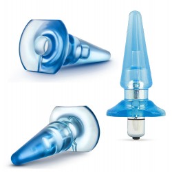 Vibrating Buttplug Blue - Med Bullet Vibrator