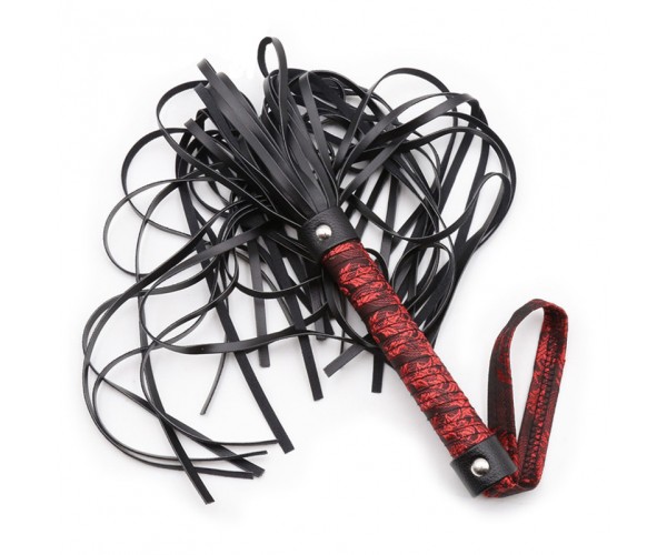 Bondage Satin Whip - Svart/Röd