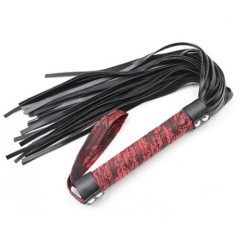 Bondage Satin Whip - Svart/Röd