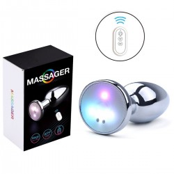 Vibrerande Aluminum LED-Buttplug Med Appstyrning