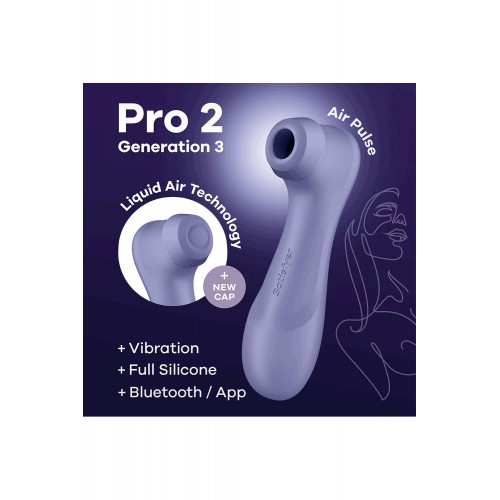 Satisfyer Pro 2 Generation 3 With Liquid Air And Bluetooth - Lila