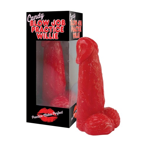 Spencer & Fleetwood Candy Blow Job Practice Willie röd godissnopp med jordgubbssmak – rolig och busig oralsexpresent för möhippa och fest