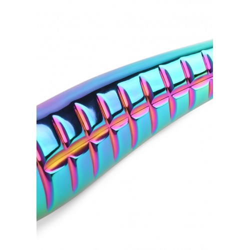 Mr Steel Devils Tongue Dildo - Rainbow