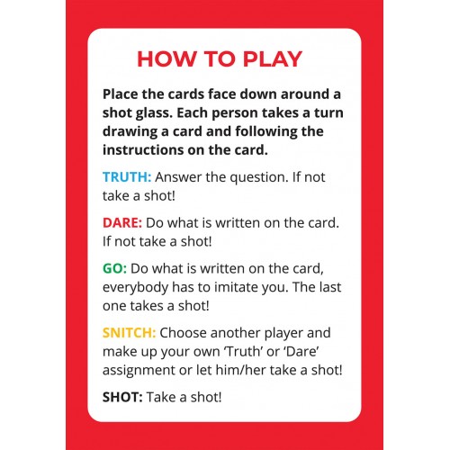 MadWish Playing Cards - Kortspel Truth Or Dare / Sanning eller Konsekvens