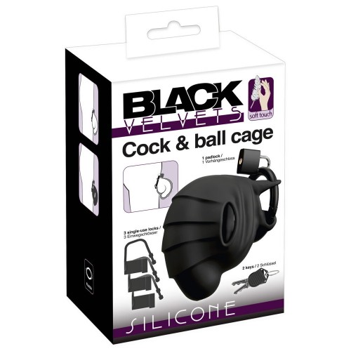 Black Velvets Cock & Ball Cage