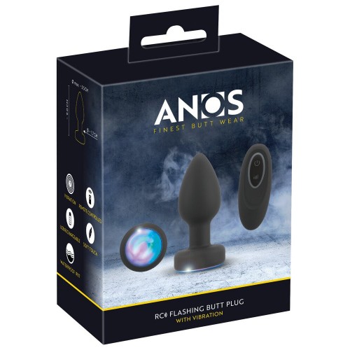 Anos LED Flashing & Vibrating Butt Plug