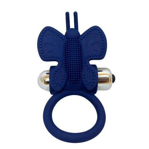 Magic Shiver Vibrating Butterfly Cock Ring vibrerande penisring med fjäril och klitorisstimulans – penisring med butterfly-vibrator för parnjutning