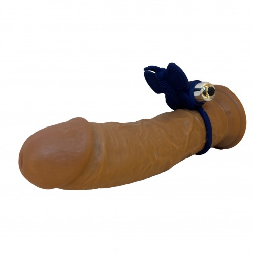 Magic Shiver Vibrating Butterfly Cock Ring vibrerande penisring med fjäril och klitorisstimulans – penisring med butterfly-vibrator för parnjutning