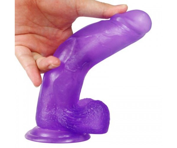 Jelly Studs Dildo Purple - Naturtrogen Dong Med Sugpropp
