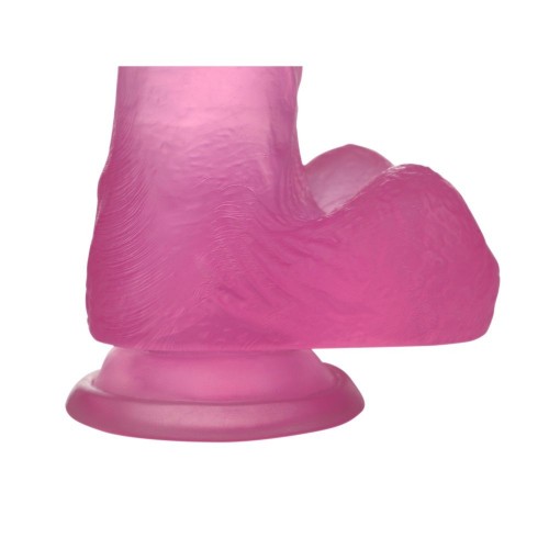 Jelly Studs Dildo Pink - Naturtrogen Dong Med Sugpropp
