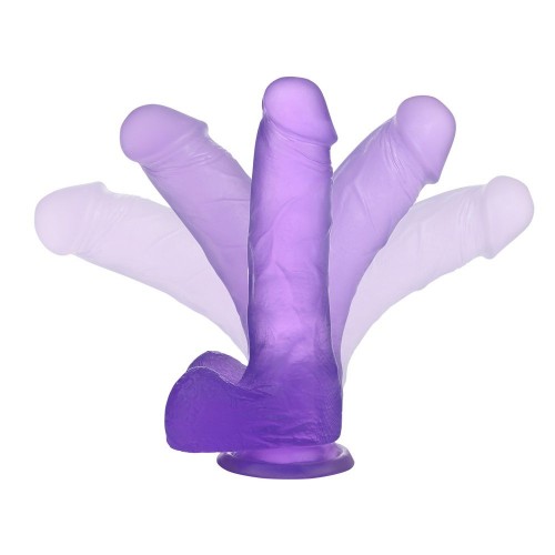 Jelly Studs Dildo Purple - Naturtrogen Dong Med Sugpropp
