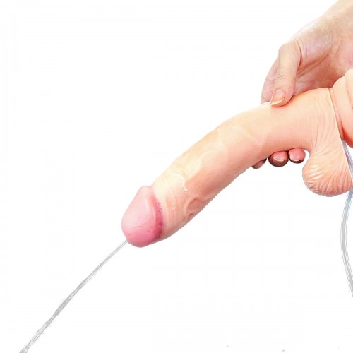 Soft Ejaculation Dildo - 23 cm Sprutdildo Med Pung Soft Ejaculation Dildo - 23 cm Sprutdildo Med Pung