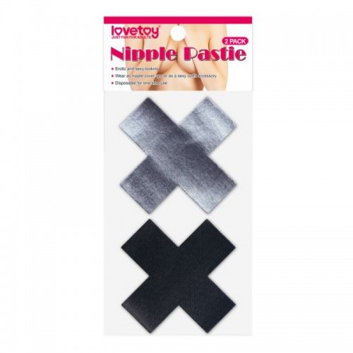 Cross Pattern Nipple Pasties - 2-Pack
