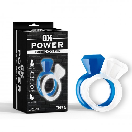 Diamond Cock Rings - 3-pack
