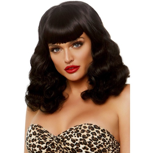Retro Bang Curly Bob Sexy Wig - Peruk För Retrolook 50-tal