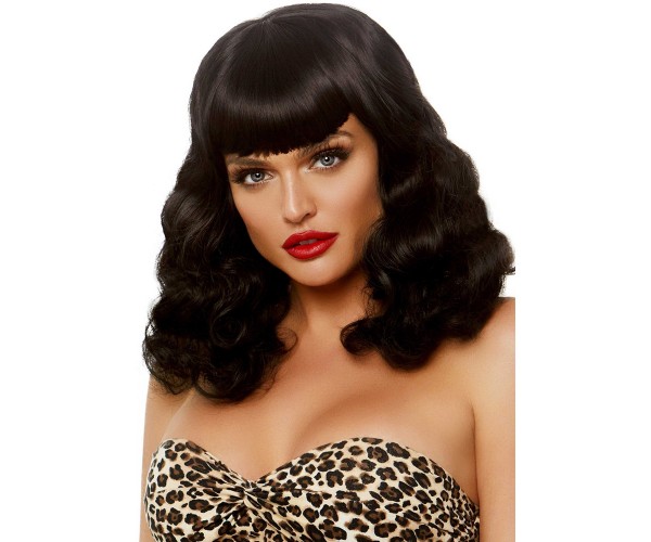 Retro Bang Curly Bob Sexy Wig - Peruk För Retrolook 50-tal