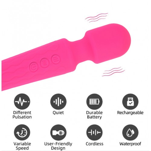Exclusive Silicone Wand Cerise