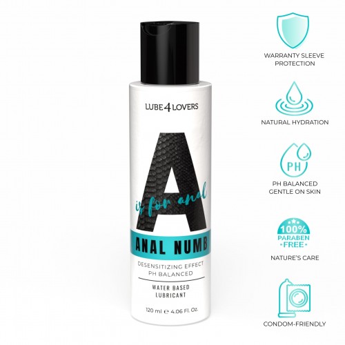 A Is For Anal Numbing Lube - Vattenbaserat Glid Mild Känslodämpande Effekt 120ml