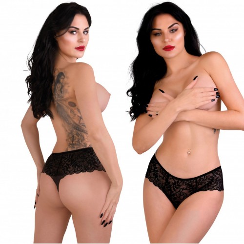 Ella Crotchless Cheeky Panty - L/XL