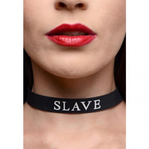 Halsband Med Text - "SLAVE"