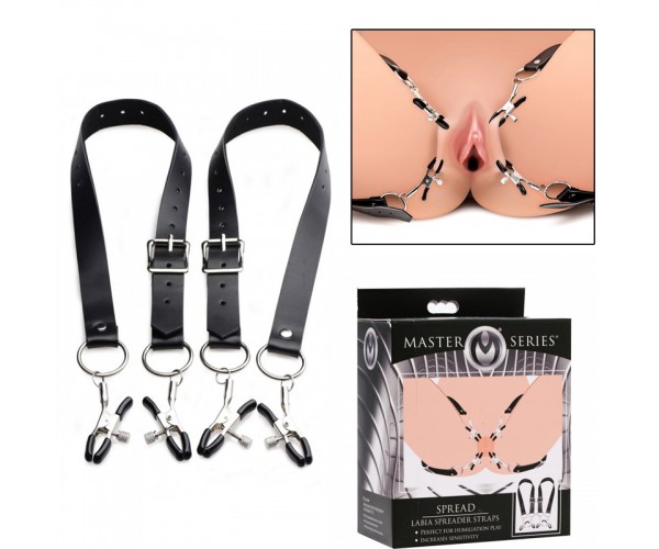 Labia Spreader Straps With Clamps