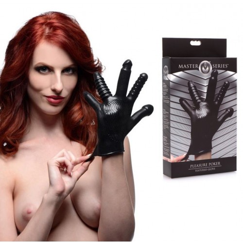 Pleasure Poker Anal Glove - Texturerad Njutningshandske