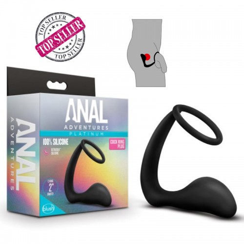Silicone Ass Master - Penisring Med Prostatastimulator Silicone Ass Master - Penisring Med Prostatastimulator