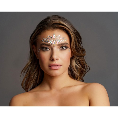 Dazzling Crowned Face Bling Stickers