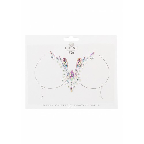 Dazzling Deep-V Cleavage Bling Stickers