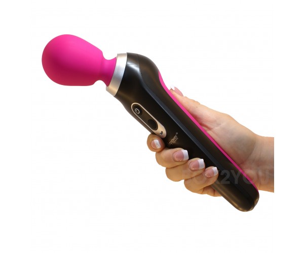 Palm Power Extreme Massage Wand rosa – extra kraftfull massagestav med flexibelt huvud och flera vibrationslägen
